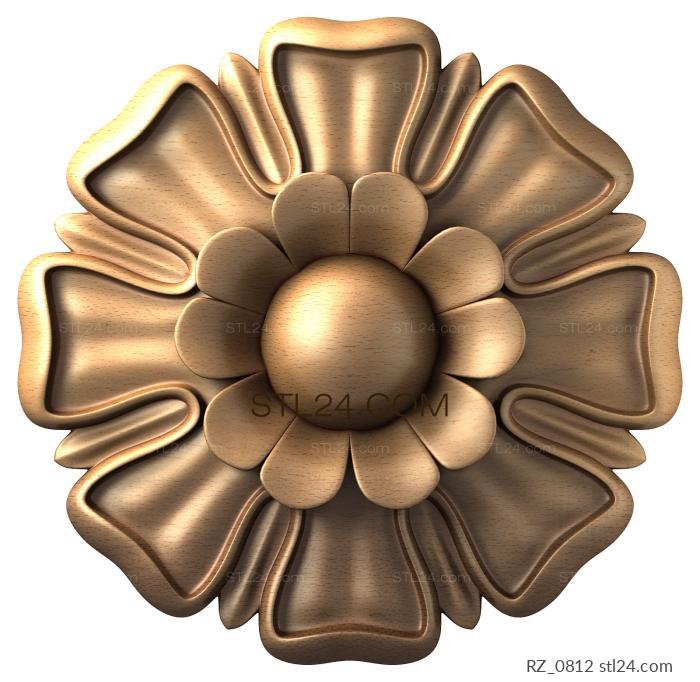 Rozette (Brunfelsia, RZ_0812) 3D models for cnc