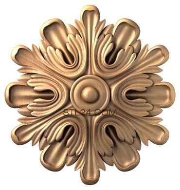 Rozette (Snowflake with petals, RZ_0827) 3D models for cnc