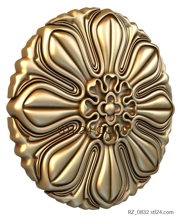 Rozette (Cosmea, RZ_0832) 3D models for cnc