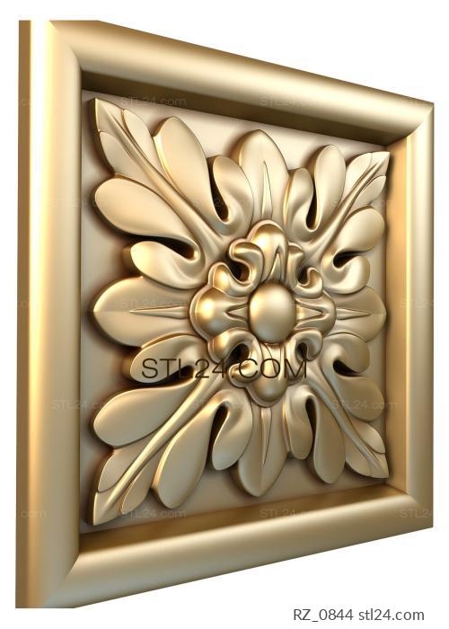 Rozette (Jasmine flower, RZ_0844) 3D models for cnc