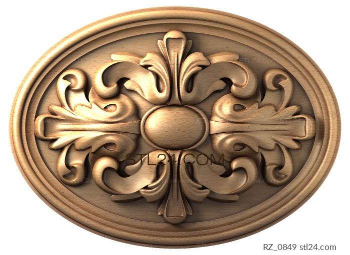 Rozette (Brooch venice, RZ_0849) 3D models for cnc