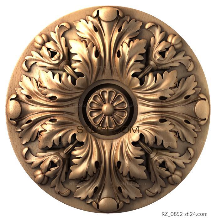 Rozette (Gloriosa, RZ_0852) 3D models for cnc