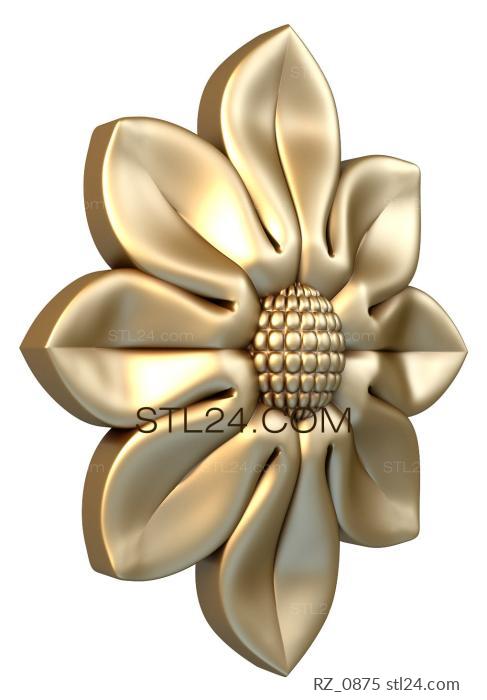Rozette (Kalanchoe, RZ_0875) 3D models for cnc