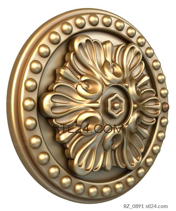 Rozette (Rivets, RZ_0891) 3D models for cnc