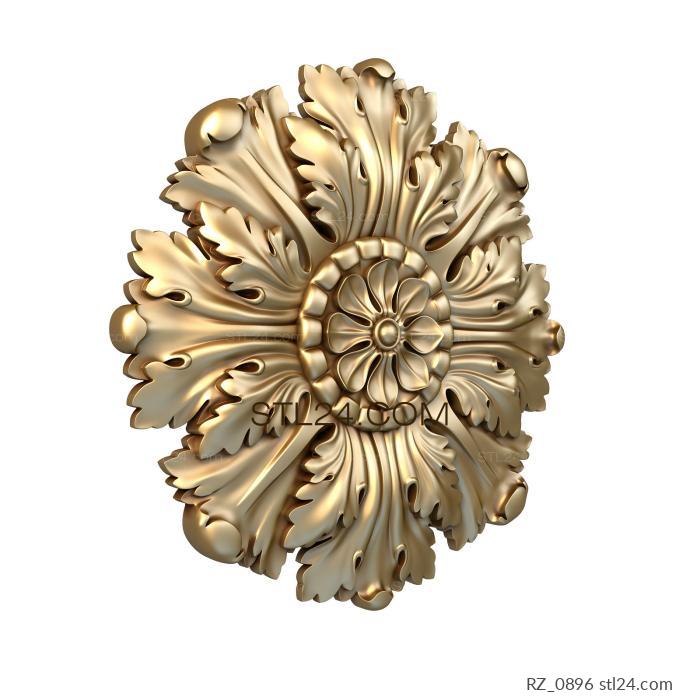 Rozette (Balsam, RZ_0896) 3D models for cnc