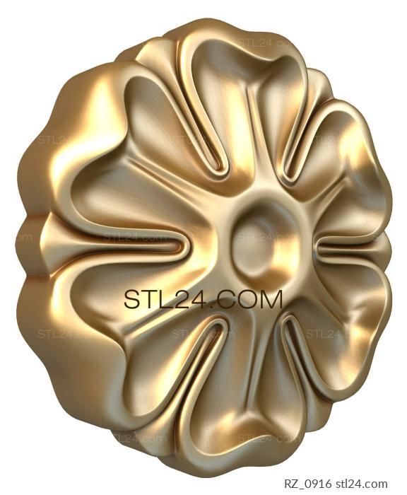 Rozette (Bouvardia, RZ_0916) 3D models for cnc