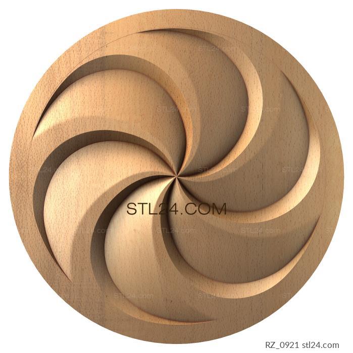 Rozette (Meringue, RZ_0921) 3D models for cnc