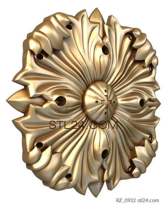 Rozette (Genista, RZ_0932) 3D models for cnc
