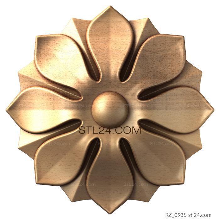 Rozette (Lisianthus, RZ_0935) 3D models for cnc