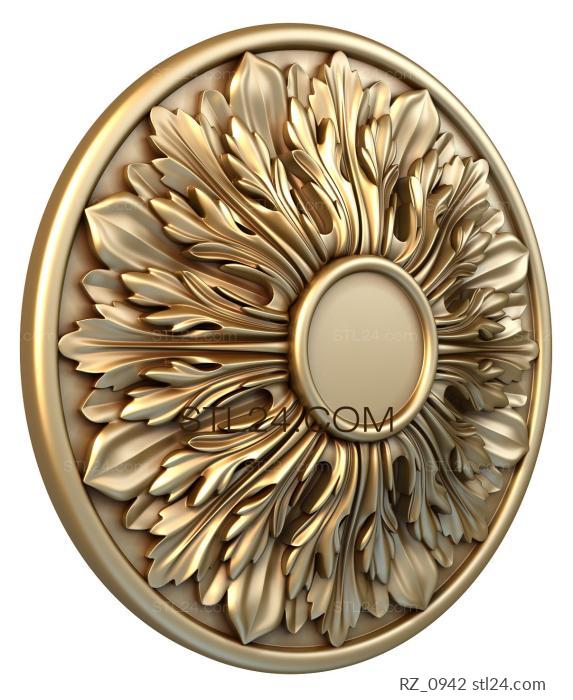Rozette (Protea, RZ_0942) 3D models for cnc