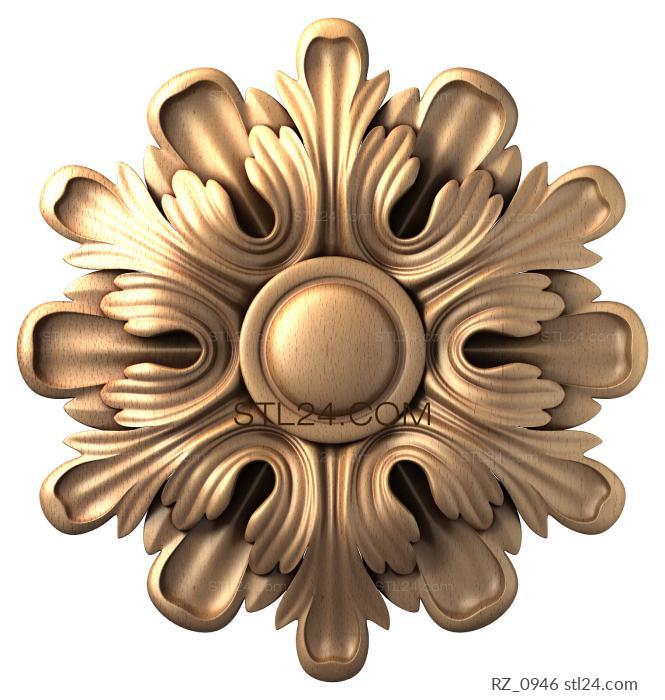 Rozette (Ranunculus, RZ_0946) 3D models for cnc