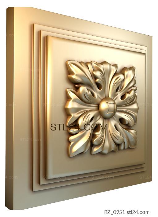 Rozette (Freesia, RZ_0951) 3D models for cnc