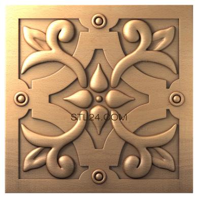 Rozette (Fireplace tile, RZ_0969) 3D models for cnc