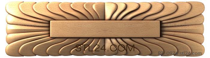 Rozette (Magnetic track, RZ_0974) 3D models for cnc
