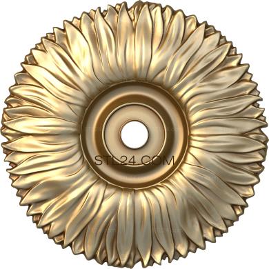 Rozette (Sunny sunflower, RZ_0993-9) 3D models for cnc