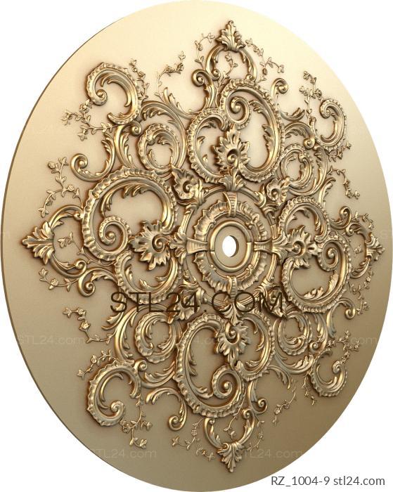 Rozette (Carved fractals, RZ_1004-9) 3D models for cnc