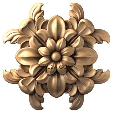 Розетки (Садовый цветок, RZ_1004) 3D модель для ЧПУ станка