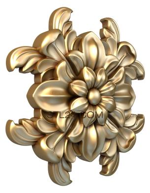 Rozette (Garden flower, RZ_1004) 3D models for cnc
