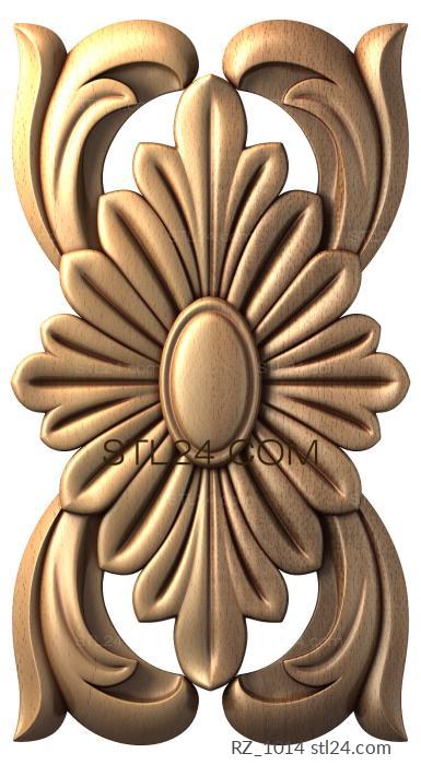 Rozette (Rhombus of petals, RZ_1014) 3D models for cnc
