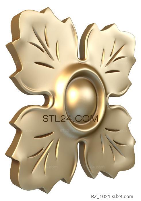 Rozette (Euphorbia, RZ_1021) 3D models for cnc
