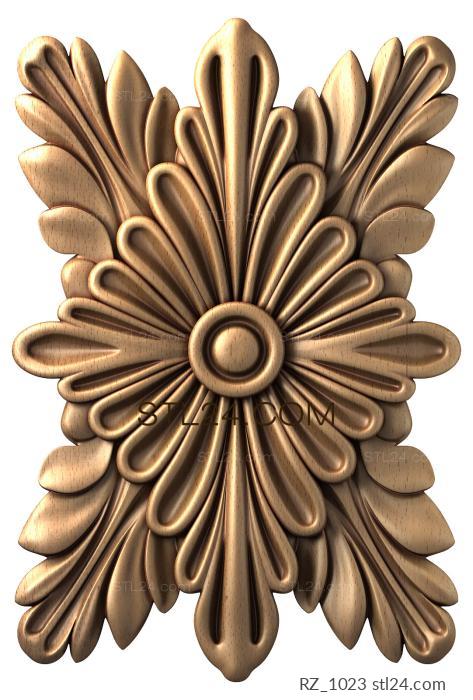 Rozette (Salvinia, RZ_1023) 3D models for cnc