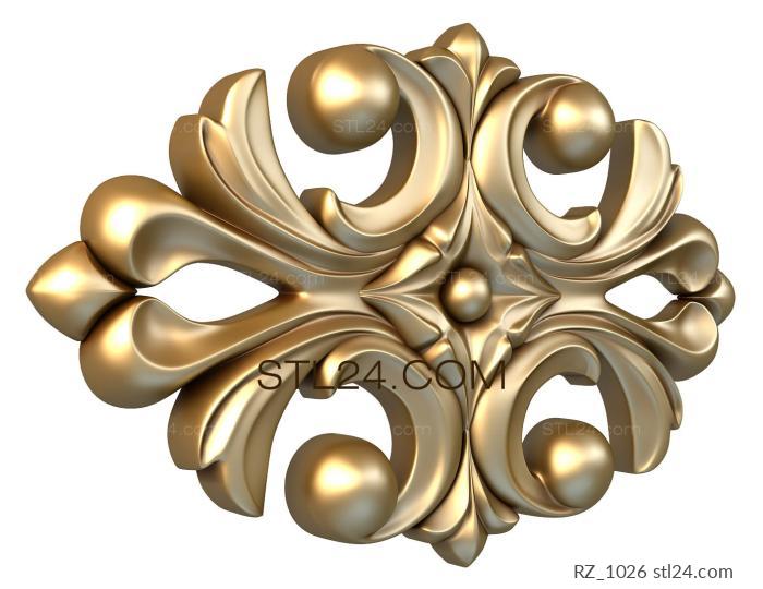 Rozette (Punctuation marks, RZ_1026) 3D models for cnc