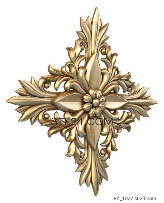 Rozette (Carved branches, RZ_1027) 3D models for cnc
