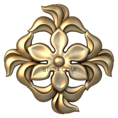 Rozette (Violet bouquet, RZ_1028) 3D models for cnc