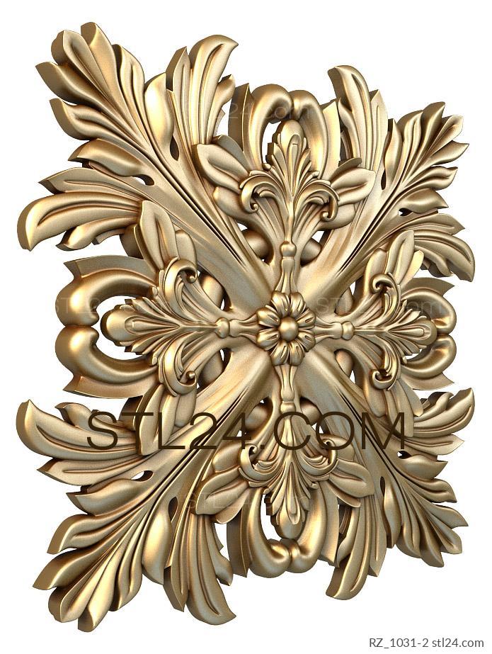 Rozette (Elodea strict, RZ_1031-2) 3D models for cnc