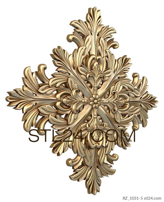 Rozette (Elodea bouquet-5, RZ_1031-5) 3D models for cnc