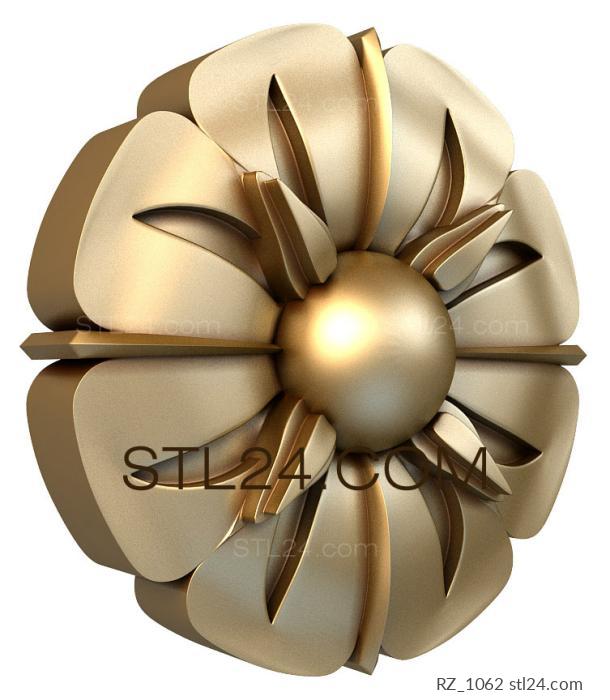 Rozette (RZ_1062) 3D models for cnc