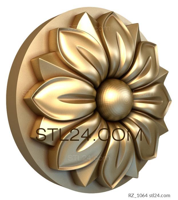 Rozette (RZ_1064) 3D models for cnc