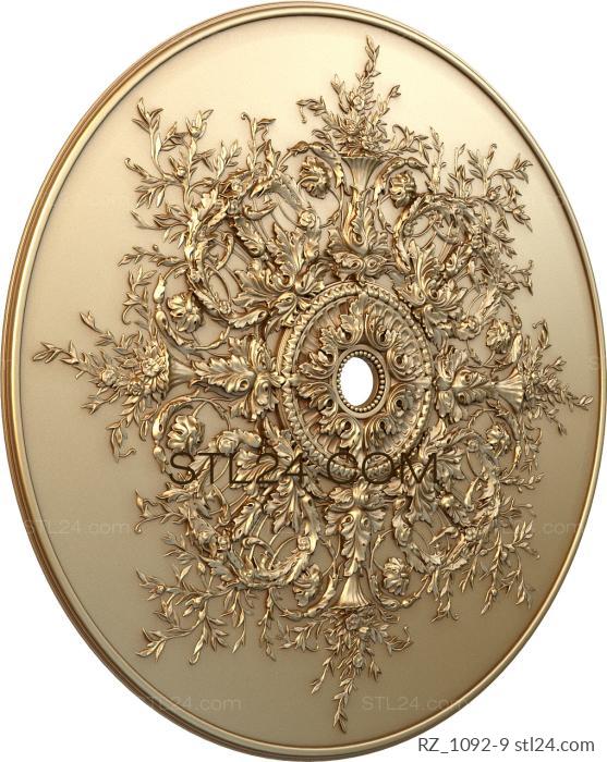 Rozette (Carved extravaganza, RZ_1092-9) 3D models for cnc