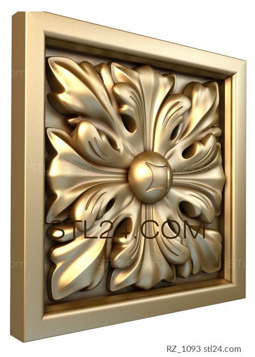 Rozette (Coriander, RZ_1093) 3D models for cnc