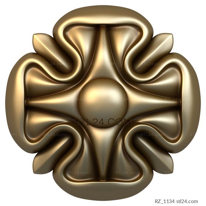 Rozette (Small medallions, RZ_1134) 3D models for cnc