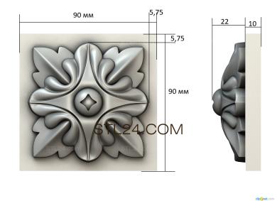 Розетки (Волшебный мох, RZ_1159) 3D модель для ЧПУ станка