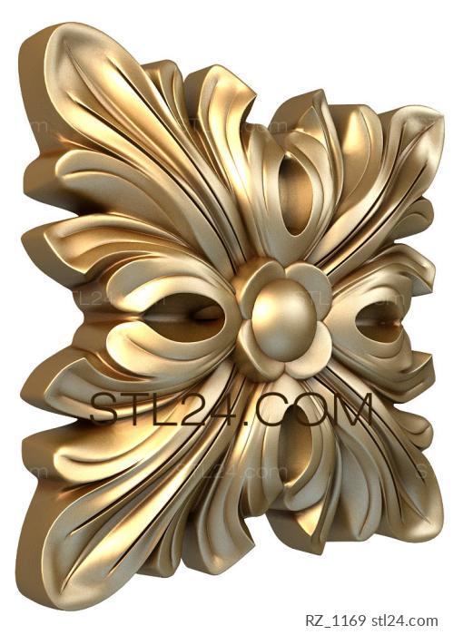 Rozette (Water salad, RZ_1169) 3D models for cnc