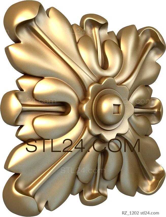 Rozette (Saxifrage, RZ_1202) 3D models for cnc