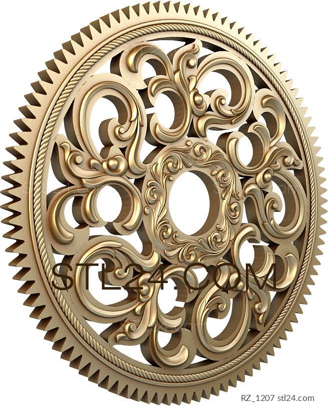 Rozette (Oriental writings, RZ_1207) 3D models for cnc