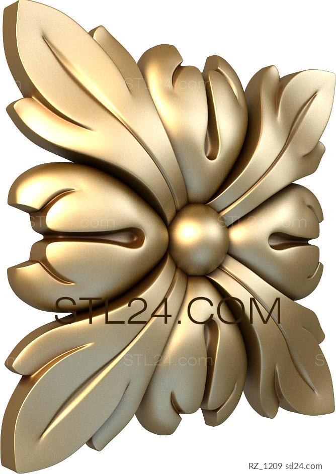 Rozette (Campsis, RZ_1209) 3D models for cnc