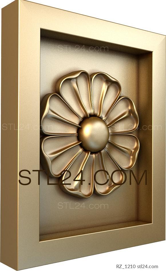 Rozette (Kislitsa, RZ_1210) 3D models for cnc