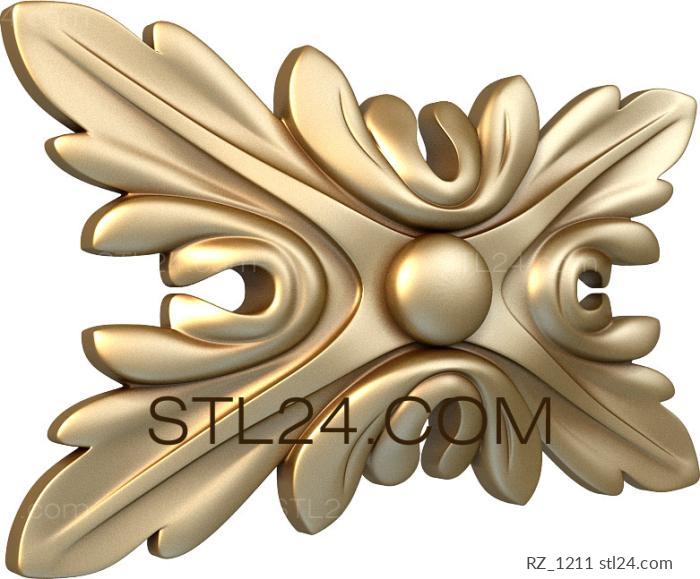 Rozette (Cypress tree, RZ_1211) 3D models for cnc