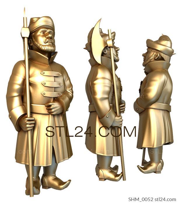 Chess (Archer Pawns with halberds, SHM_0052) 3D models for cnc