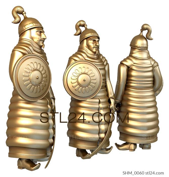 Chess (Mongols in heavy armor, SHM_0060) 3D models for cnc