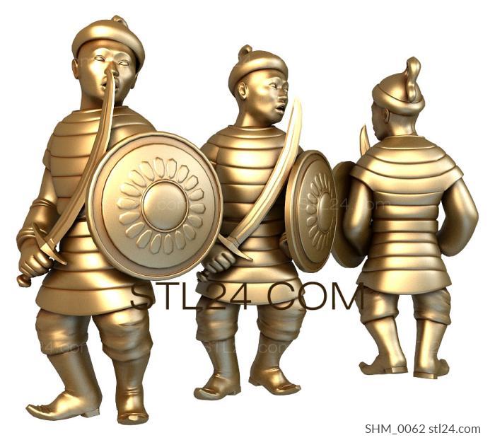 Chess (Mongolian shield guards, SHM_0062) 3D models for cnc