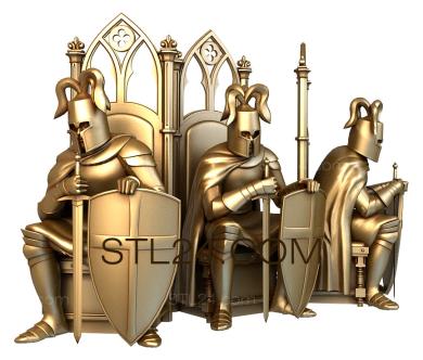 Шахматы (Король в доспехе, SHM_0072) 3D модель для ЧПУ станка