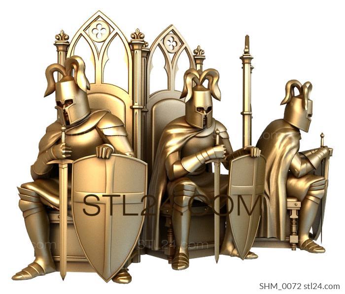 Chess (The King in Armor, SHM_0072) 3D models for cnc