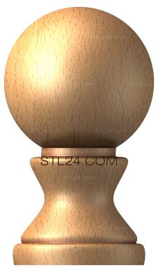 Шишки (навершия) (3d stl модель круглого декора, шишки/навершия для столба, SHS_0022) 3D модель для ЧПУ станка