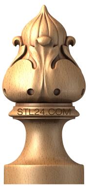 Шишки (навершия) (3d stl модель декора шишки,  файл для ЧПУ, SHS_0024) 3D модель для ЧПУ станка