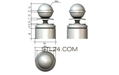 Шишки (навершия) (SHS_0044) 3D модель для ЧПУ станка